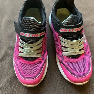 Skechers Kids' Pink and Black Sneakers